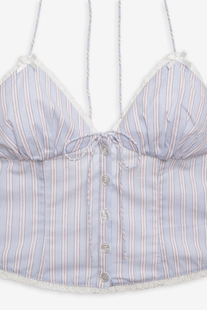 Lakeside Stripe Top - Blue | For Love and Lemons