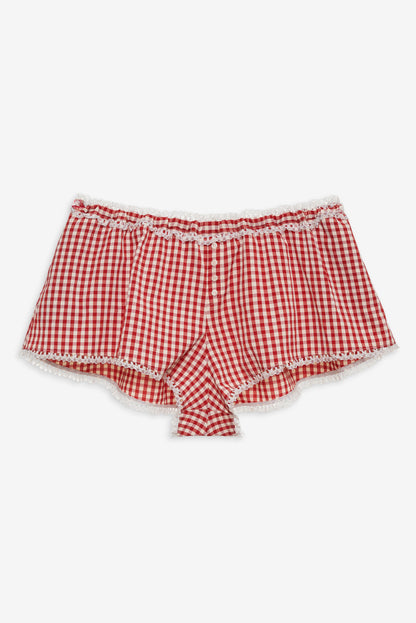 Scotch Bonnet Gingham Short - Red | For Love and Lemons