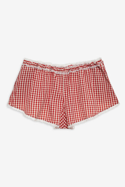 Scotch Bonnet Gingham Short - Red | For Love and Lemons