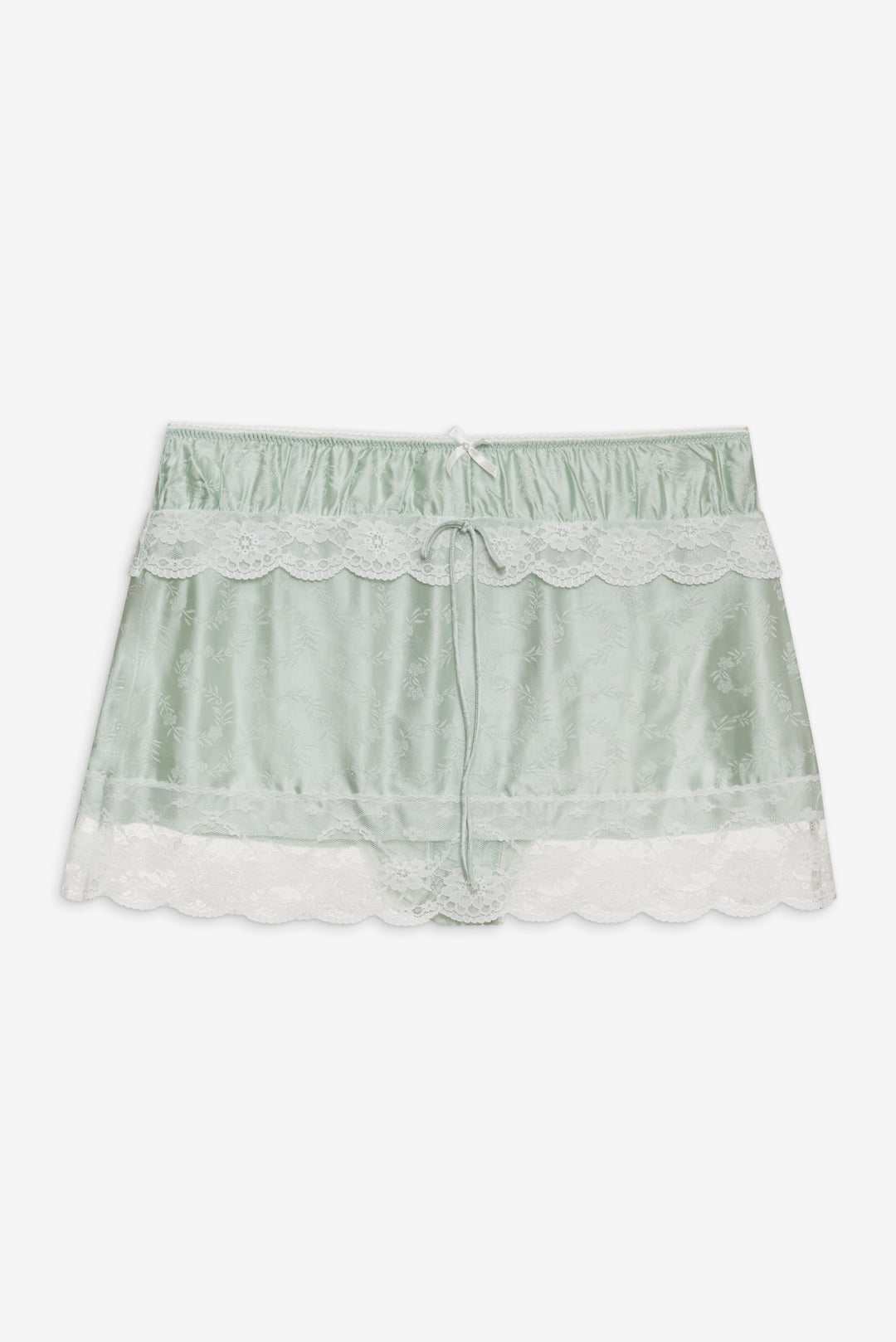 Mint Twist Jacquard Mini Skirt - Mint | For Love and Lemons