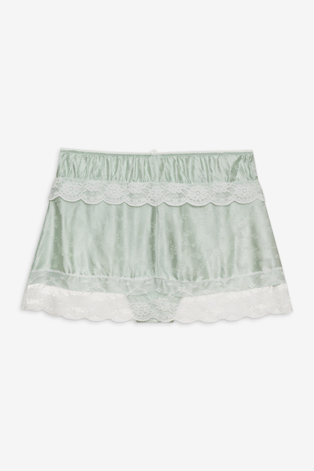 Mint Twist Jacquard Mini Skirt - Mint | For Love and Lemons