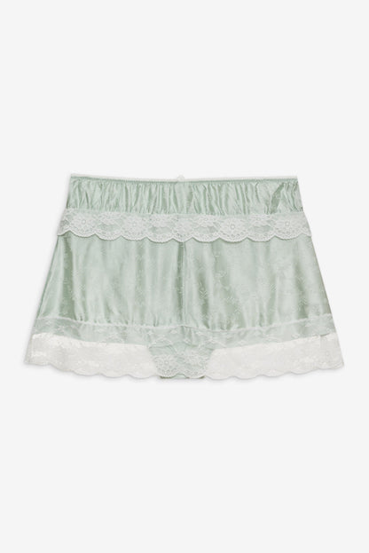 Mint Twist Jacquard Mini Skirt - Mint | For Love and Lemons