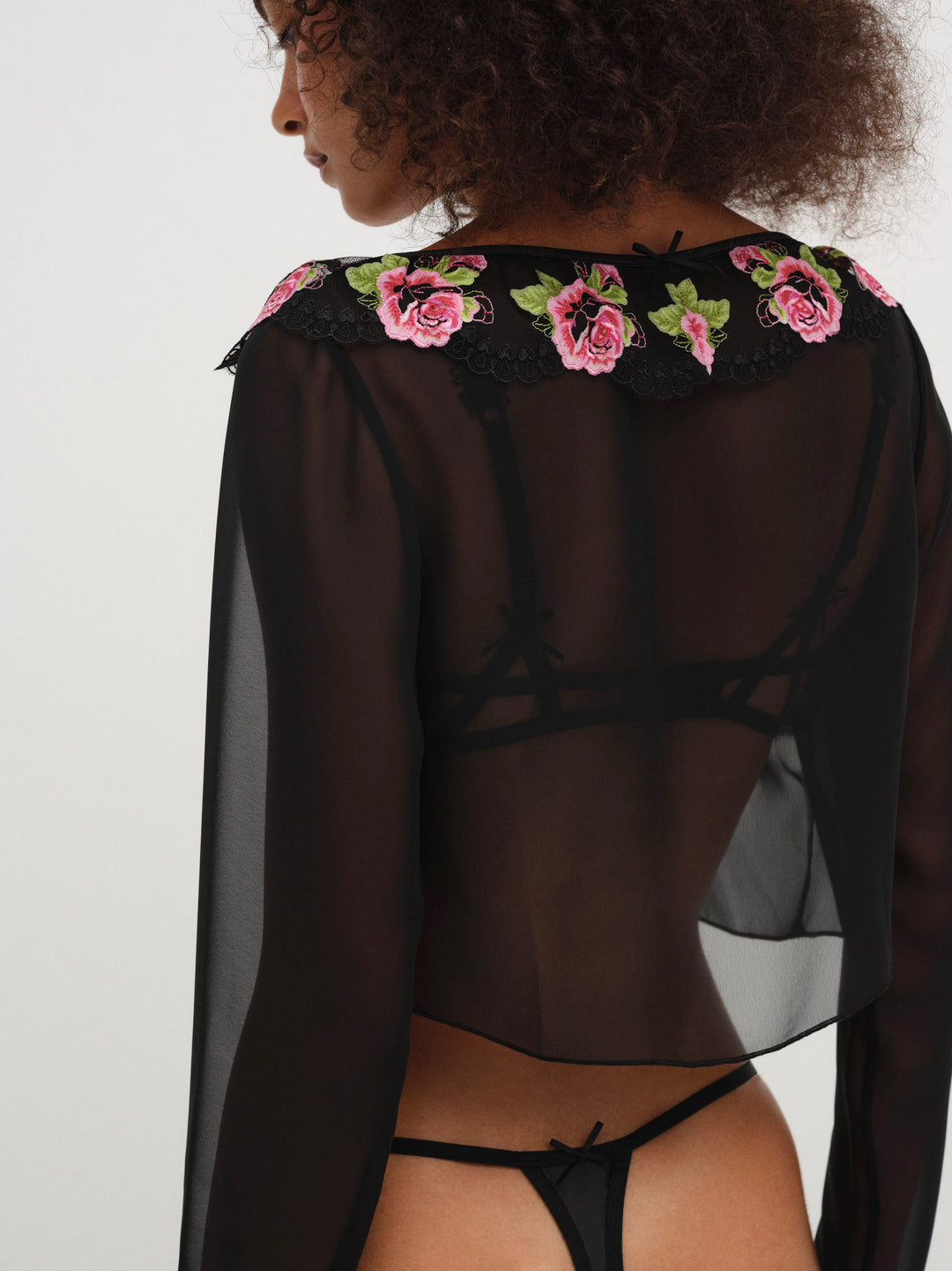 Love Garden Sheer Shrug - Black | For Love and Lemons