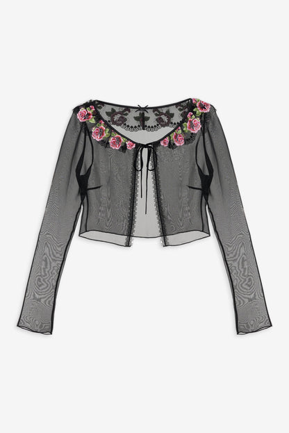 Love Garden Sheer Shrug - Black | For Love and Lemons