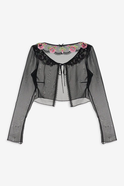Love Garden Sheer Shrug - Black | For Love and Lemons
