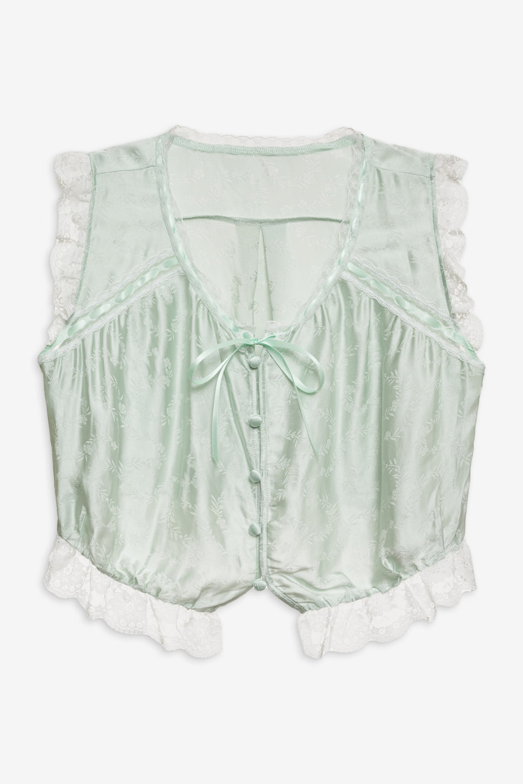 Mint Twist Jacquard Top - Mint | For Love and Lemons