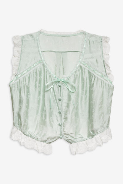Mint Twist Jacquard Top - Mint | For Love and Lemons