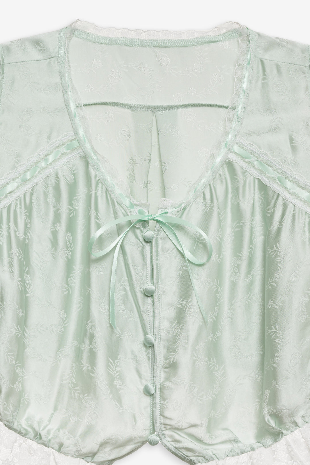 Mint Twist Jacquard Top - Mint | For Love and Lemons