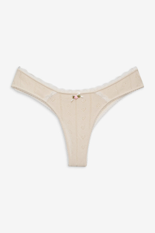 Angelina Knit Panty - Cream | For Love and Lemons