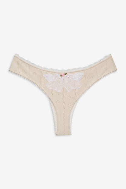 Angelina Knit Panty - Cream | For Love and Lemons