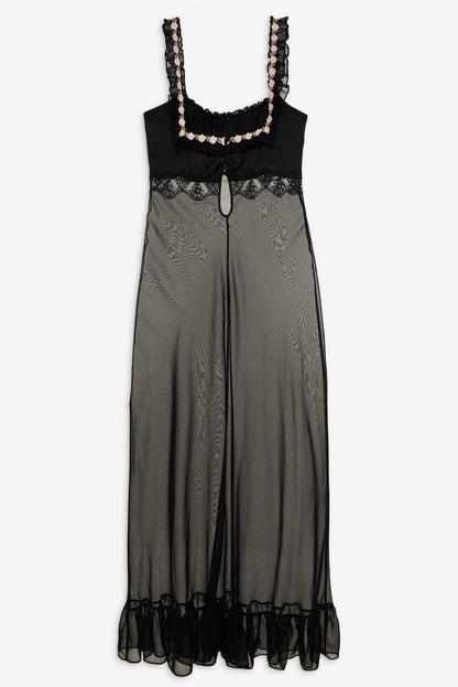 Gertrude Maxi Slip Dress - Black | For Love and Lemons