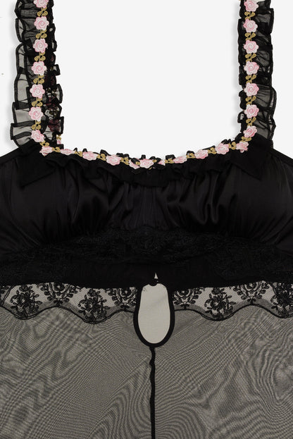 Gertrude Maxi Slip Dress - Black | For Love and Lemons