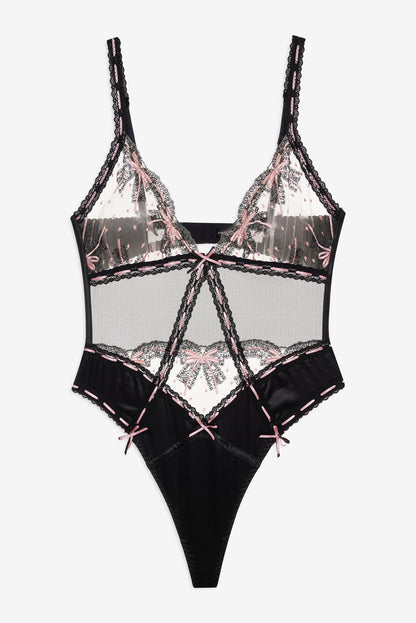 Love Letters Bodysuit - Black | For Love and Lemons