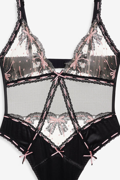 Love Letters Bodysuit - Black | For Love and Lemons