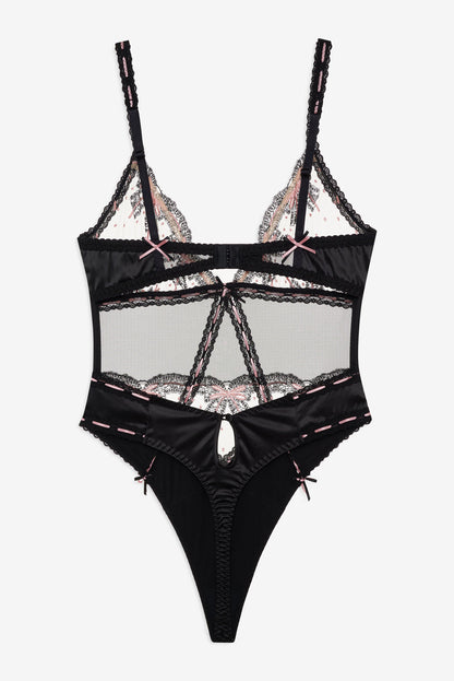 Love Letters Bodysuit - Black | For Love and Lemons