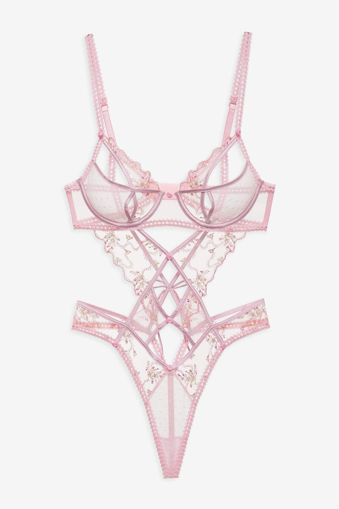 Dainty Daphne Teddy - Pink | For Love and Lemons