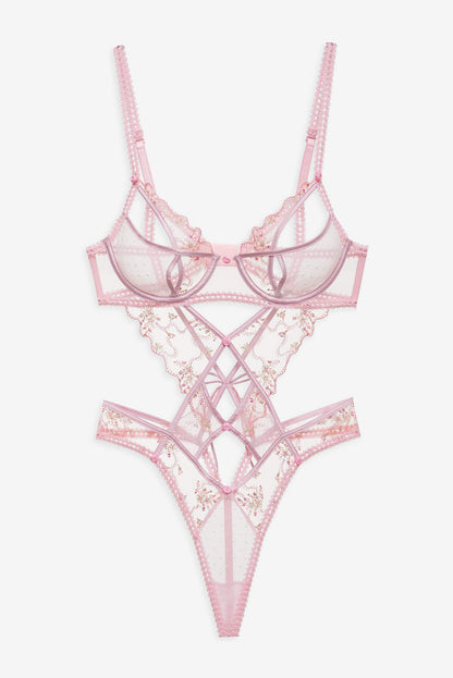 Dainty Daphne Teddy - Pink | For Love and Lemons