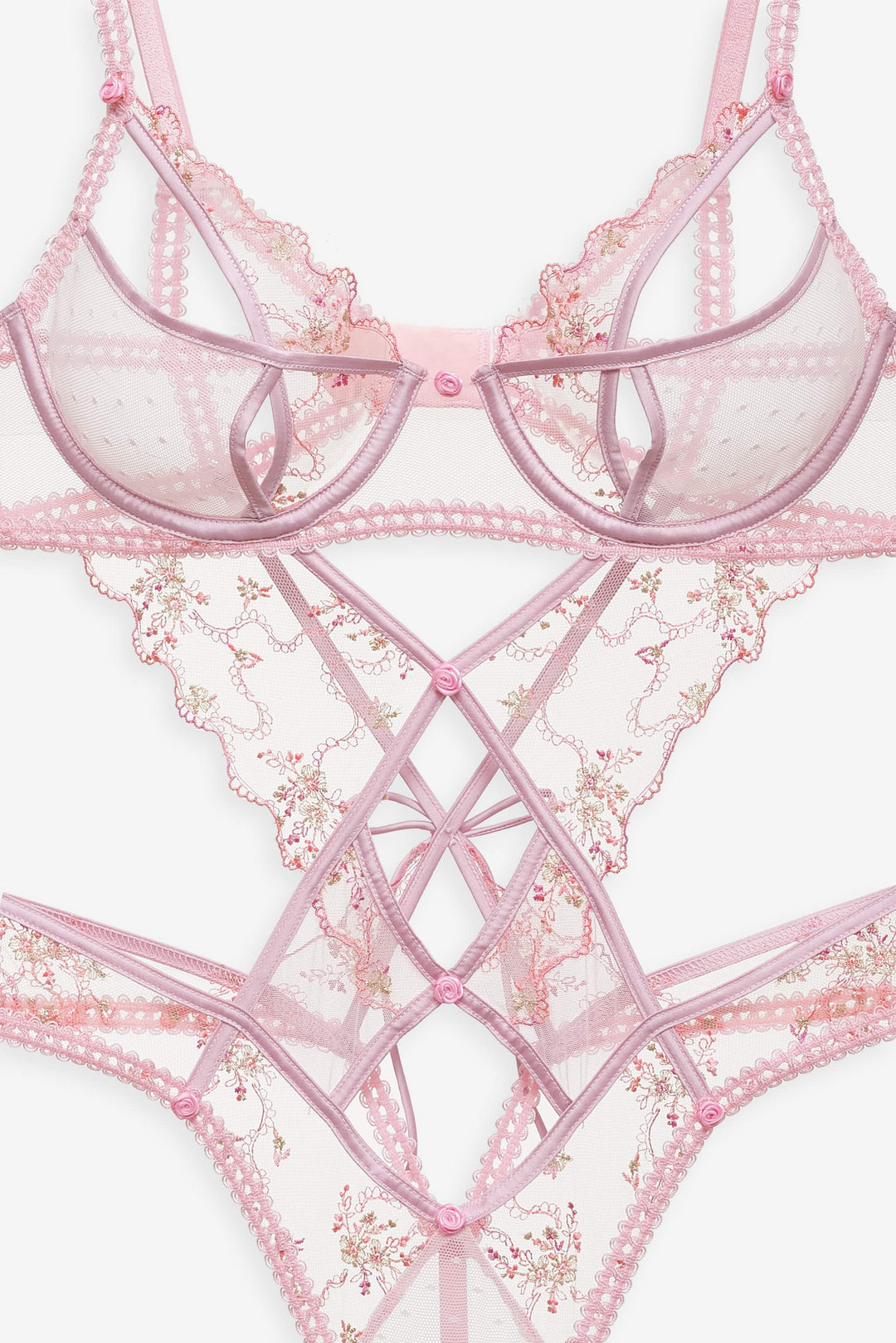 Dainty Daphne Teddy - Pink | For Love and Lemons