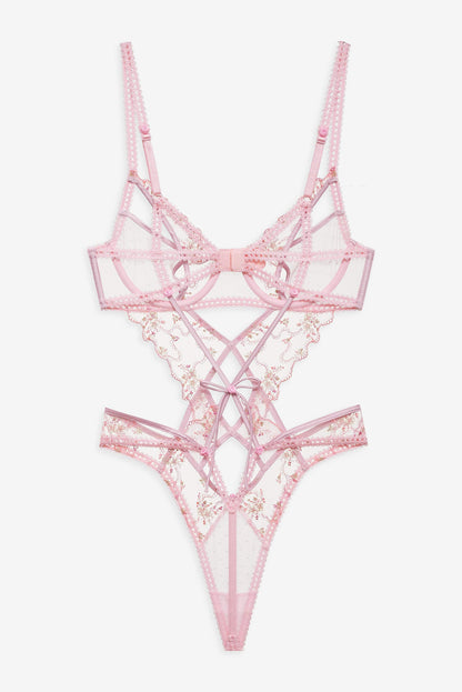 Dainty Daphne Teddy - Pink | For Love and Lemons
