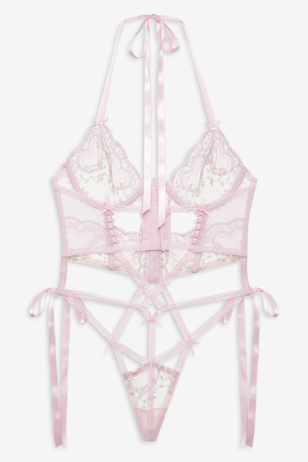 Ily Embroidered Teddy - Pink | For Love and Lemons