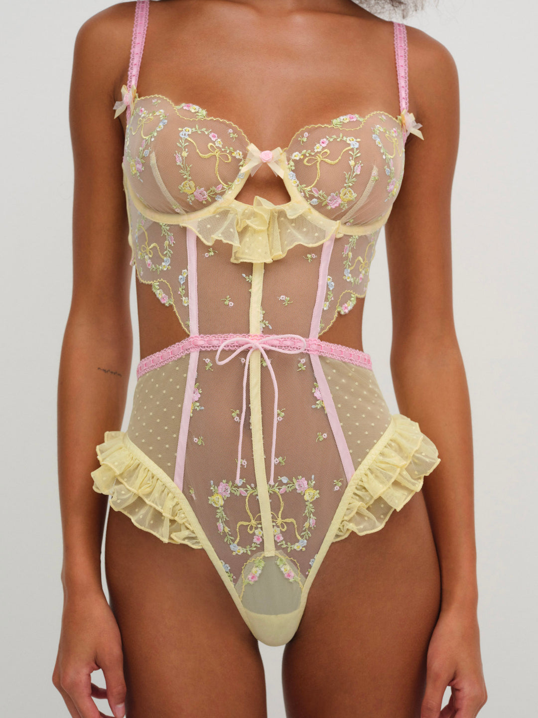 Sunny Bouquet Teddy - Multi Yellow | For Love and Lemons