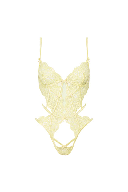 Creamsicle Lace Bodysuit - Yellow | For Love and Lemons