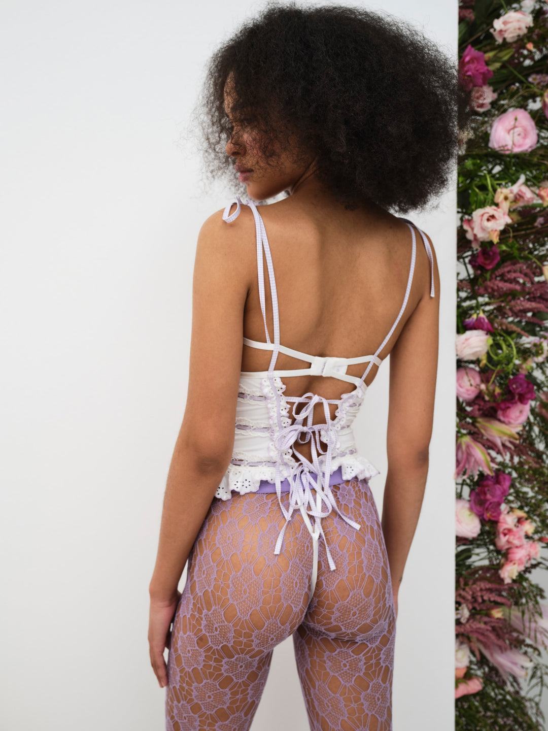 Daisy Eyelet Bodysuit - Lavender | For Love and Lemons