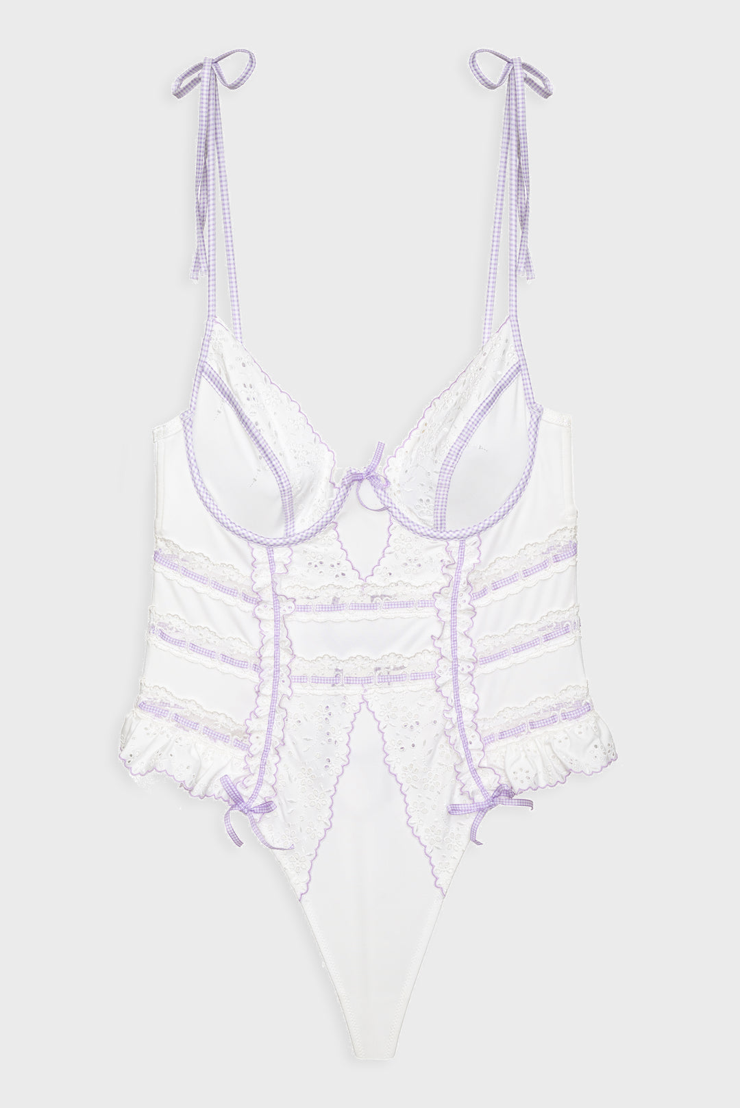 Daisy Eyelet Bodysuit - Lavender | For Love and Lemons