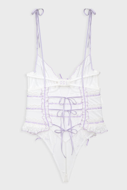 Daisy Eyelet Bodysuit - Lavender | For Love and Lemons