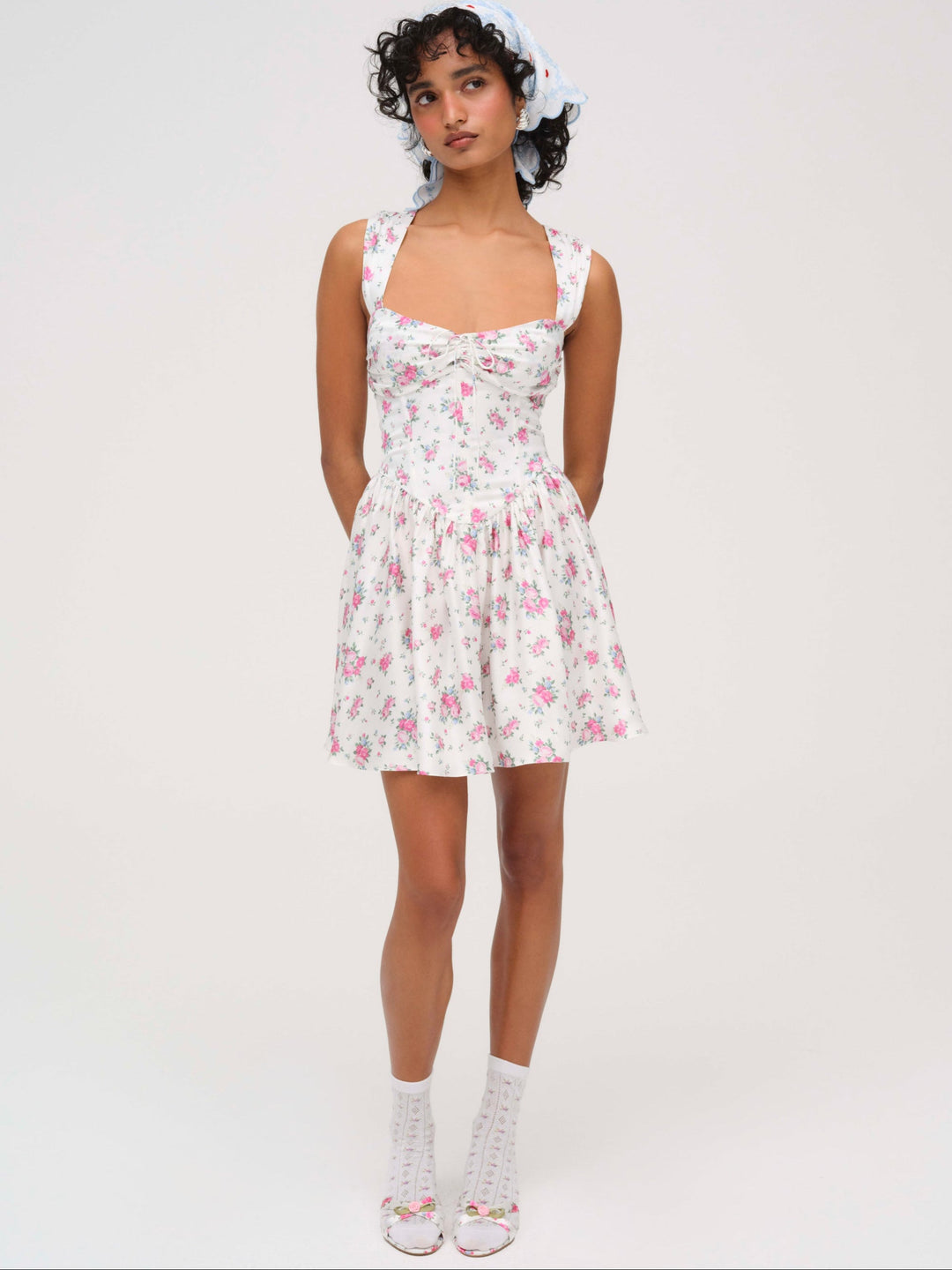 August Mini Dress - White | For Love and Lemons