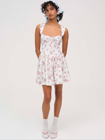 August Mini Dress - White | For Love and Lemons