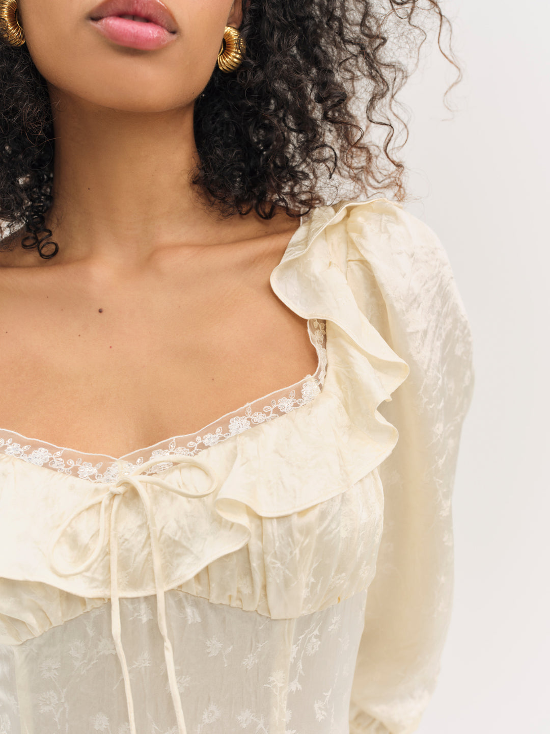 Carla Jacquard Mini Dress - Cream | For Love and Lemons