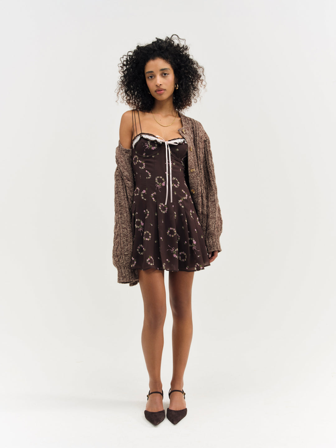 Kate Mini Dress - Brown | For Love and Lemons