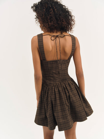 Ginny Mini Dress - Brown | For Love and Lemons