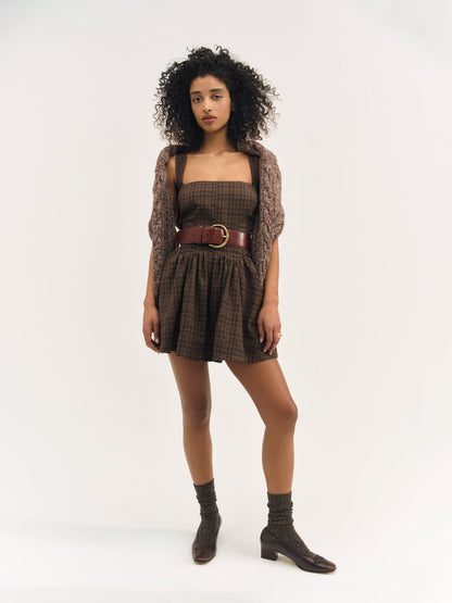 Ginny Mini Dress - Brown | For Love and Lemons