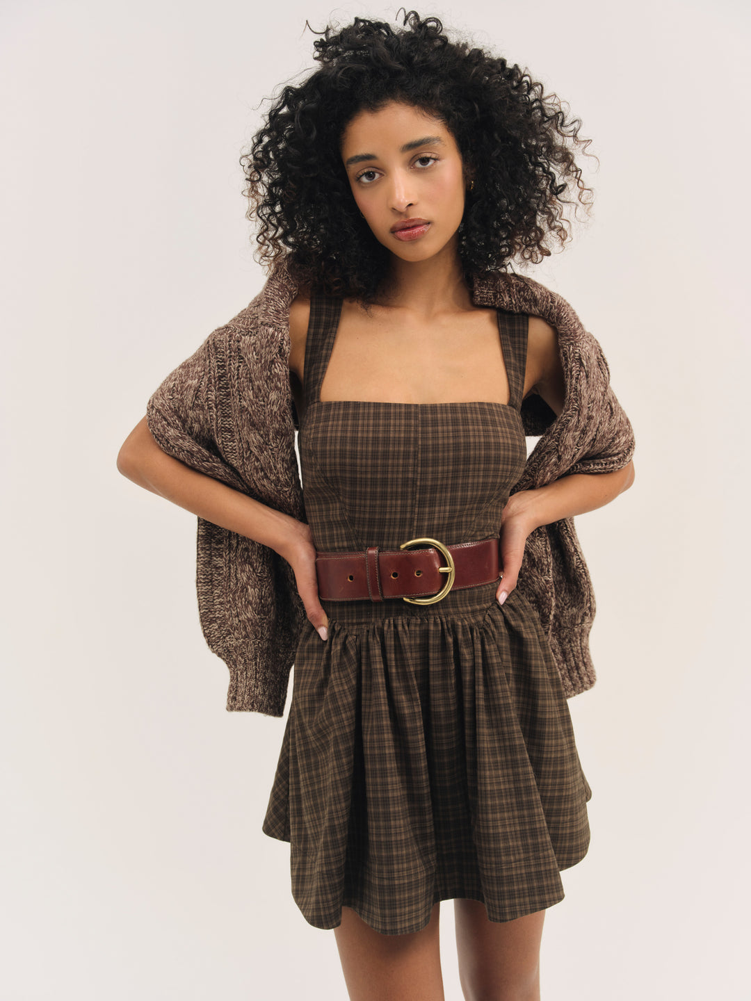 Ginny Mini Dress - Brown | For Love and Lemons