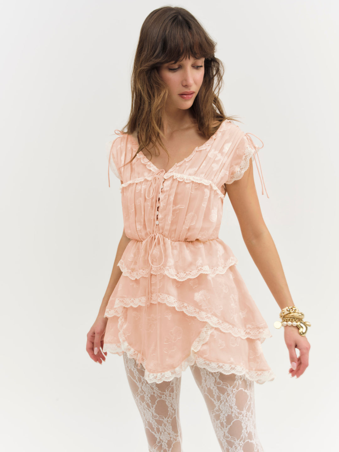 Ciara Mini Dress - Bisque | For Love and Lemons
