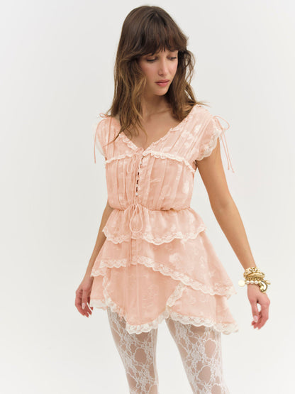 Ciara Mini Dress - Bisque | For Love and Lemons