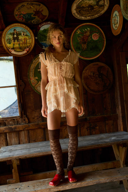 Ciara Mini Dress - Bisque | For Love and Lemons