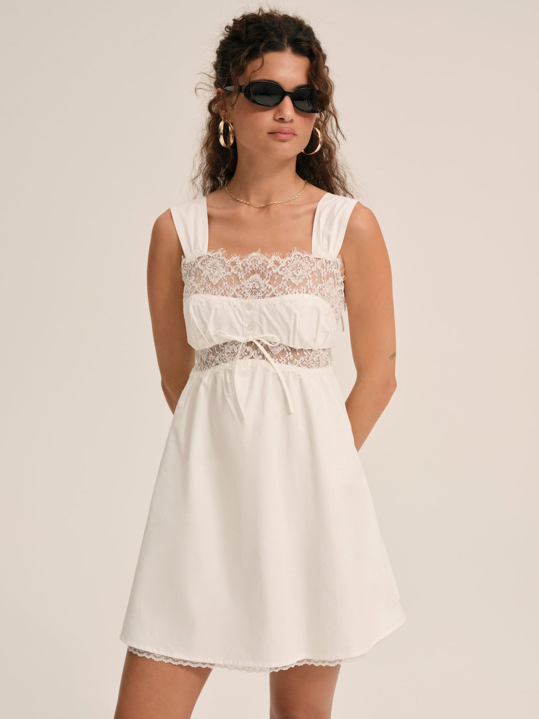 Marion Mini Dress - White | For Love and Lemons