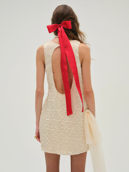 Frosted Organza Mini Dress - Cream | For Love and Lemons