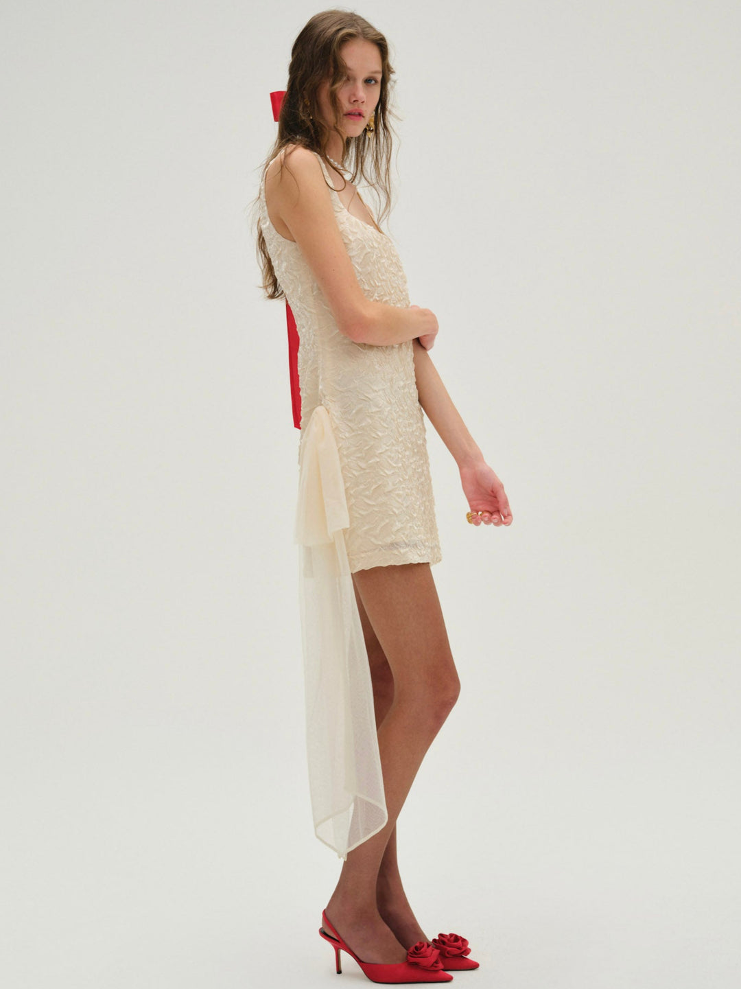 Frosted Organza Mini Dress - Cream | For Love and Lemons