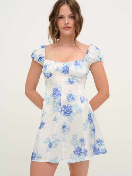 Antonia Mini Dress - Blue | For Love and Lemons