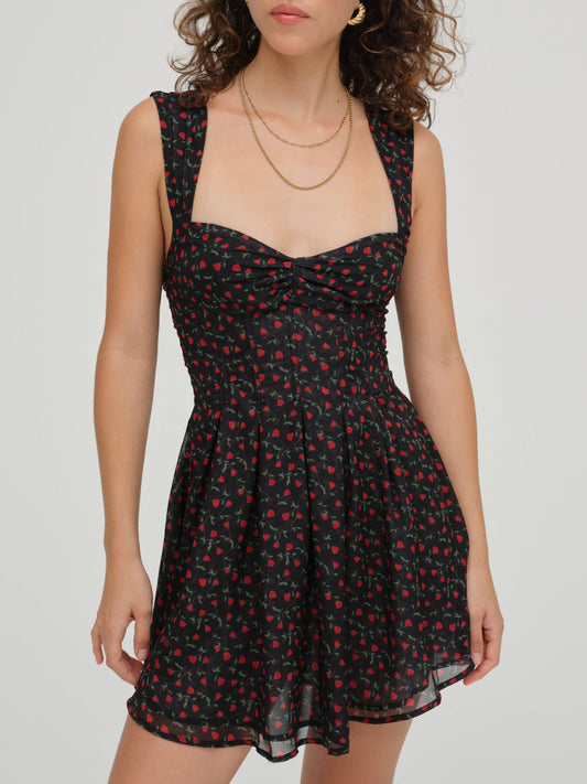 August Mini Dress - Black | For Love and Lemons