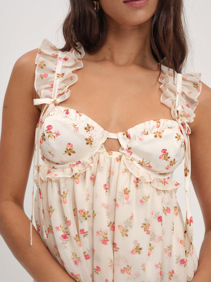 Poppy Mini Dress - White | For Love and Lemons
