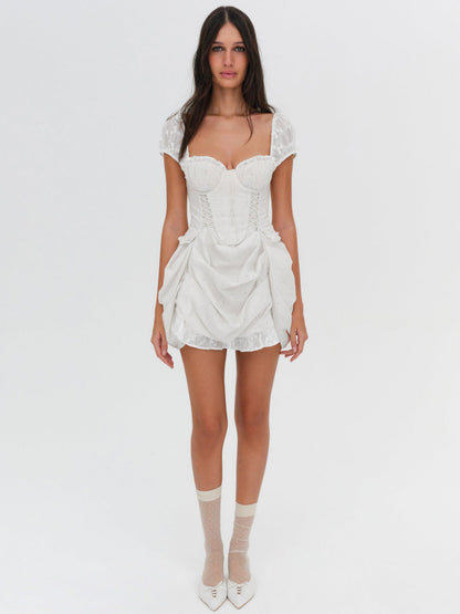 Morgan Mini Dress - Bright White | For Love and Lemons