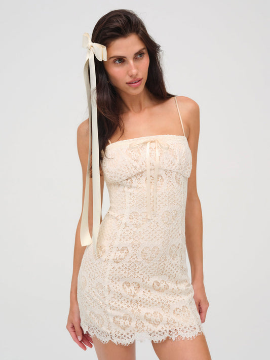 Claire Mini Dress - Cream | For Love and Lemons