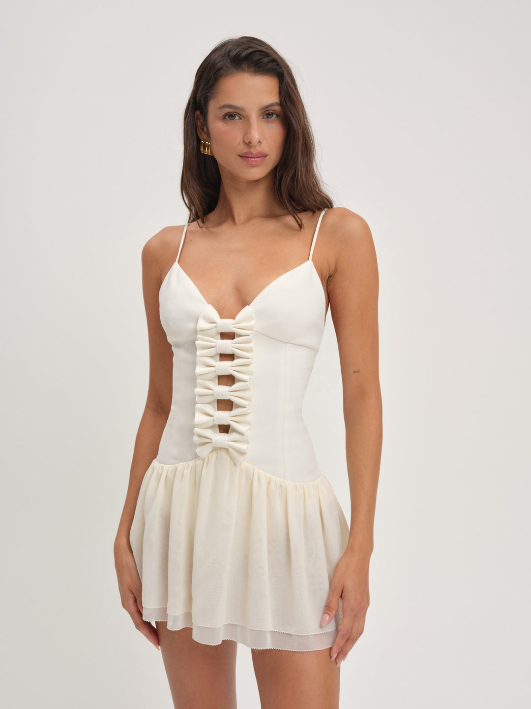 Josie Micro Mini Dress - Cream | For Love and Lemons