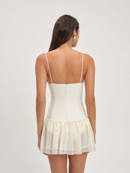 Josie Micro Mini Dress - Cream | For Love and Lemons