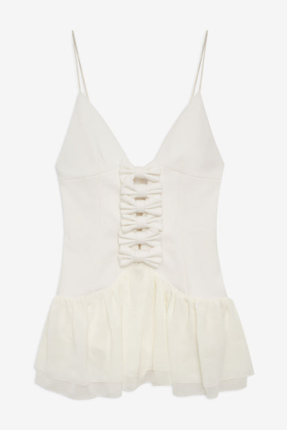 Josie Micro Mini Dress - Cream | For Love and Lemons